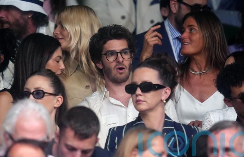 Andrew Garfield attends seventh day of Wimbledon Championships