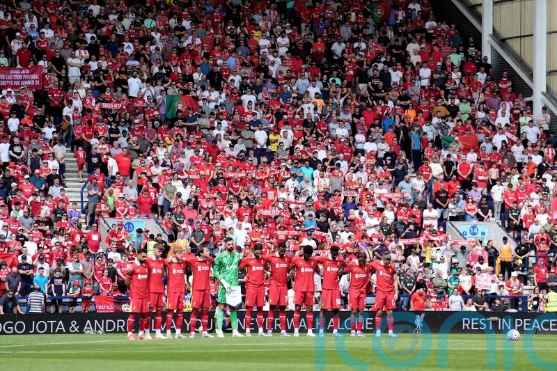 Liverpool pay emotional tribute to Diogo Jota ahead of Preston friendly