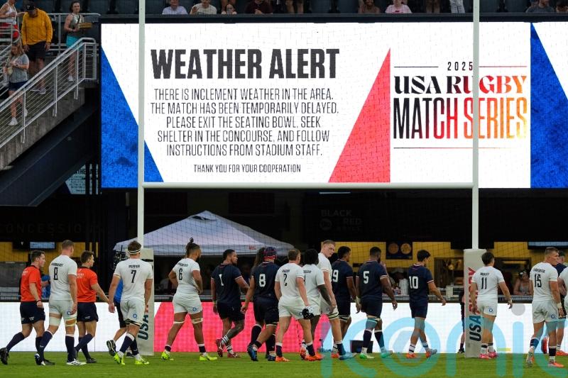 England&rsquo;s clash with USA halted due to lightning fears