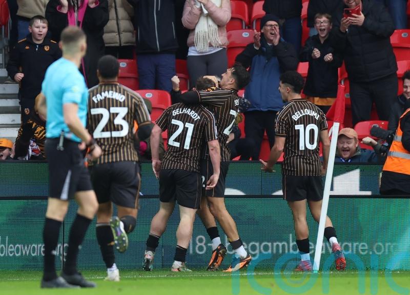 Joe Gelhardt&rsquo;s stoppage-time strike snatches Hull victory at Stoke