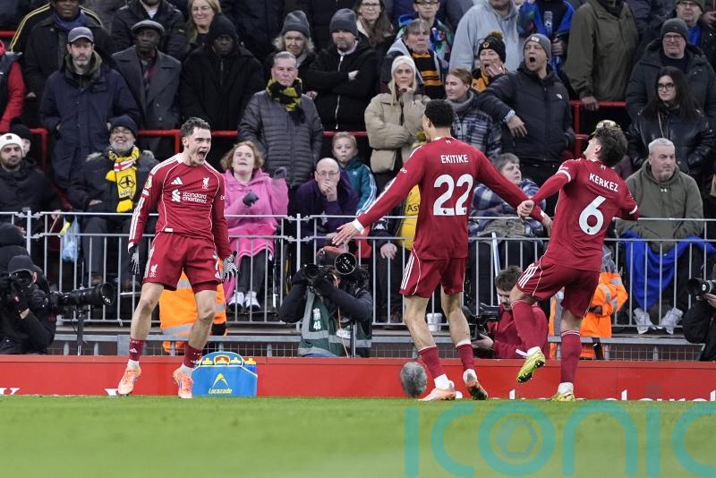 Florian Wirtz nets first goal for Liverpool in nervy win over bottom side Wolves