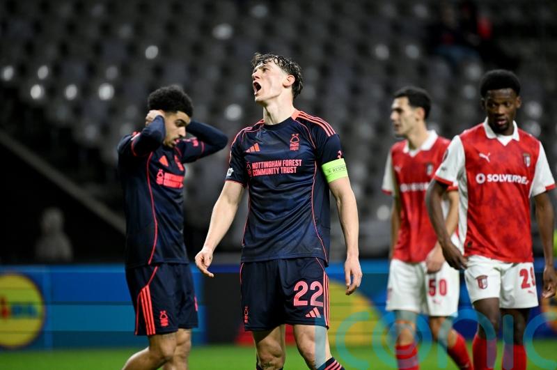 Nottingham Forest&rsquo;s hopes of qualifying automatically hit in Braga defeat