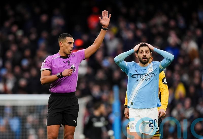 Pep Guardiola unhappy with refereeing decision despite win over Wolves