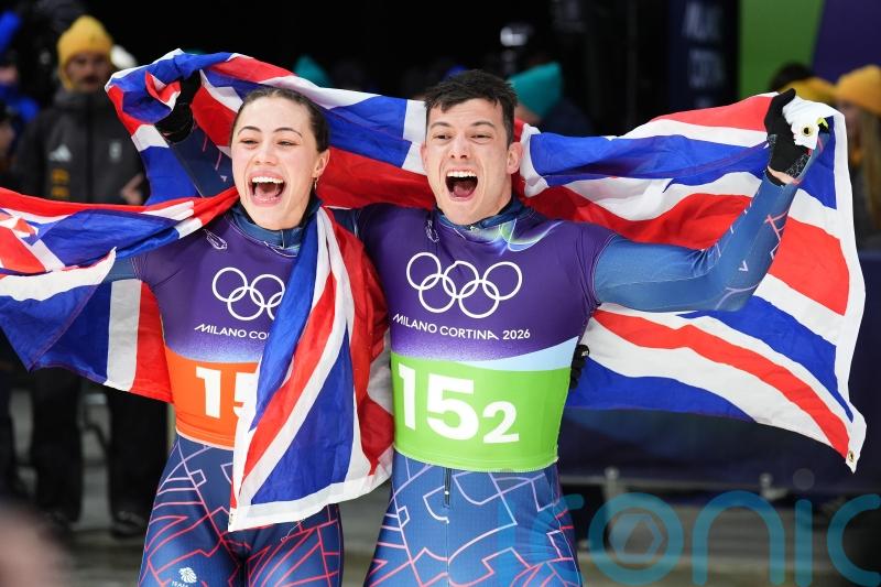 Matt Weston and Tabby Stoecker storm to history-making mixed team skeleton gold
